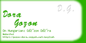 dora gozon business card